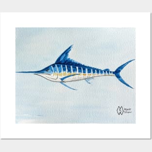 Marlin fish study Posters and Art